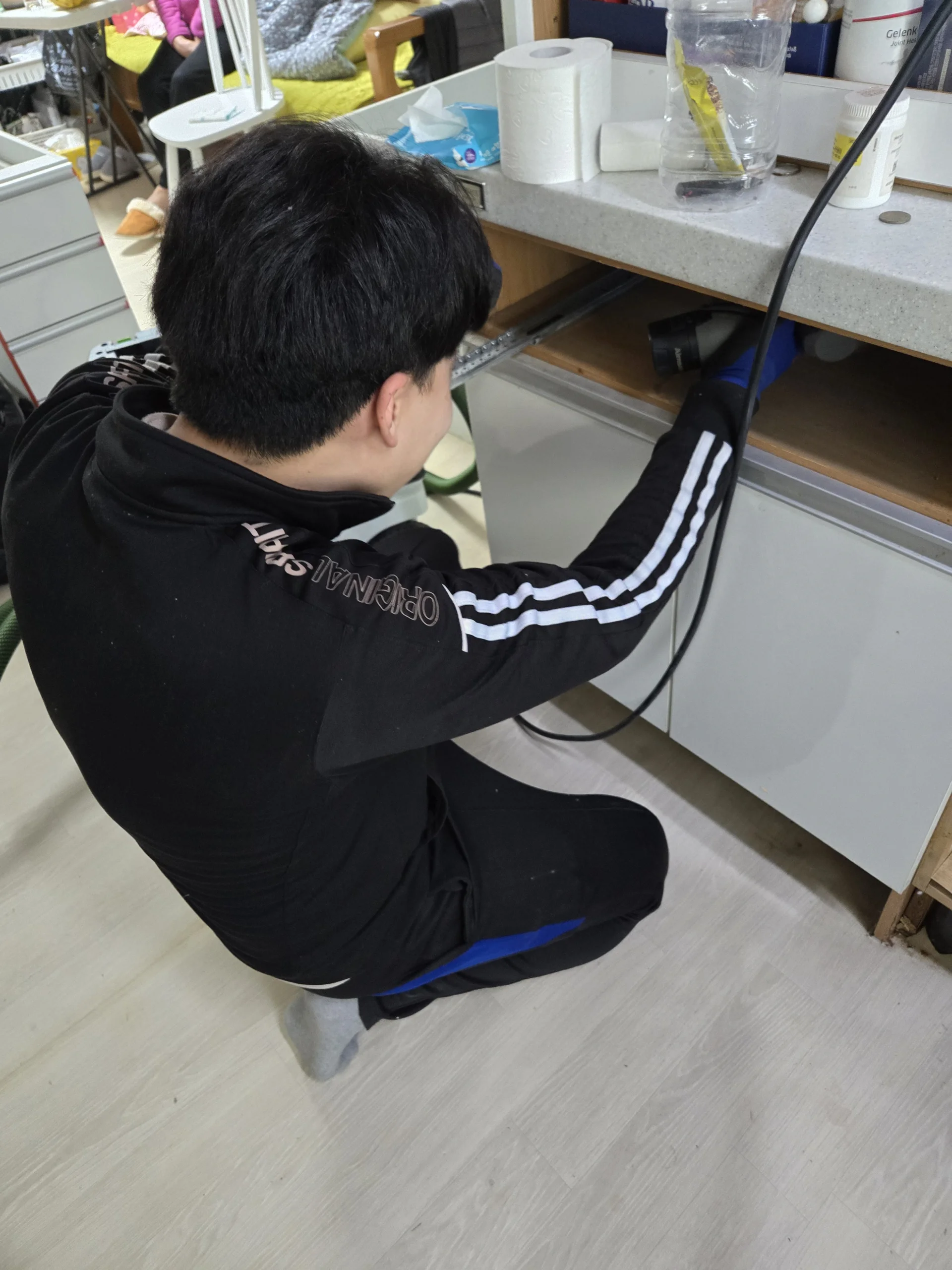 집수리기술교육 싱크대 수리 부속 교체 실습 사진